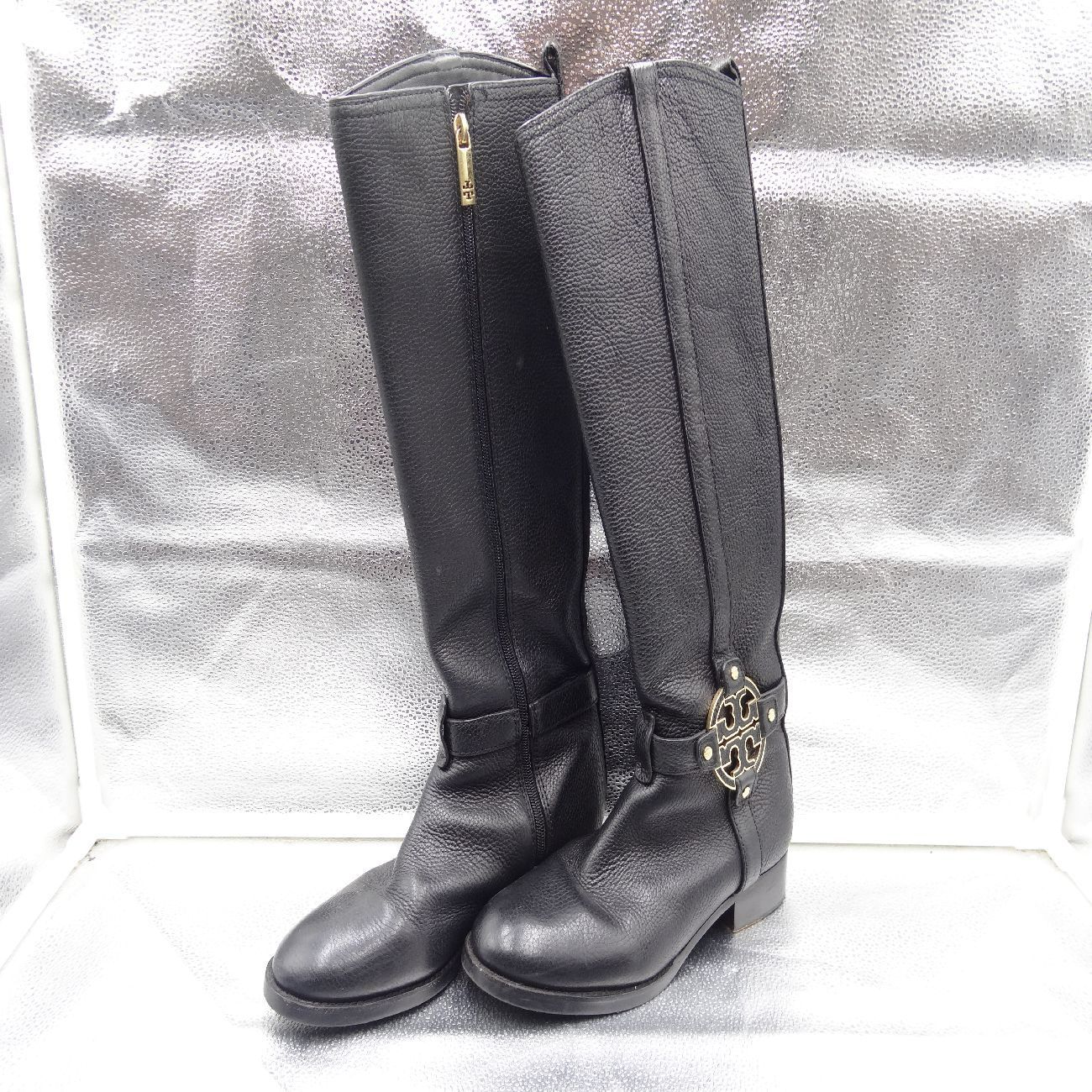 TORY BURCH トリーバーチ ロングブーツ ブラック サイズ7.5M Amanda