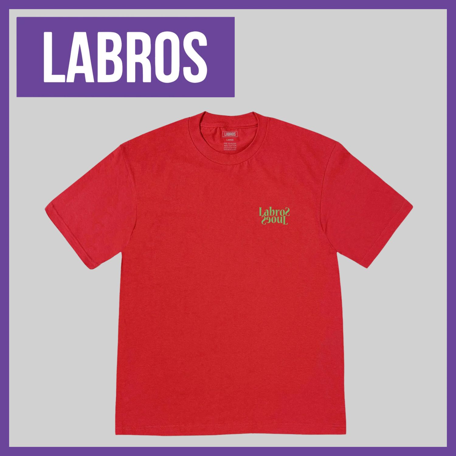 LABROS YOU BELONG TEE RED LARGE (ラブロス　T-シャツ)
