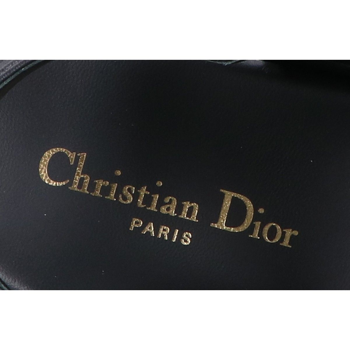 DIOR　ディオール　新品未使用 KCQ547LAB_S900 26SS Dioract/ディオールアクト ラムスキン メタルロゴ バックストラップフラットサンダル　37
