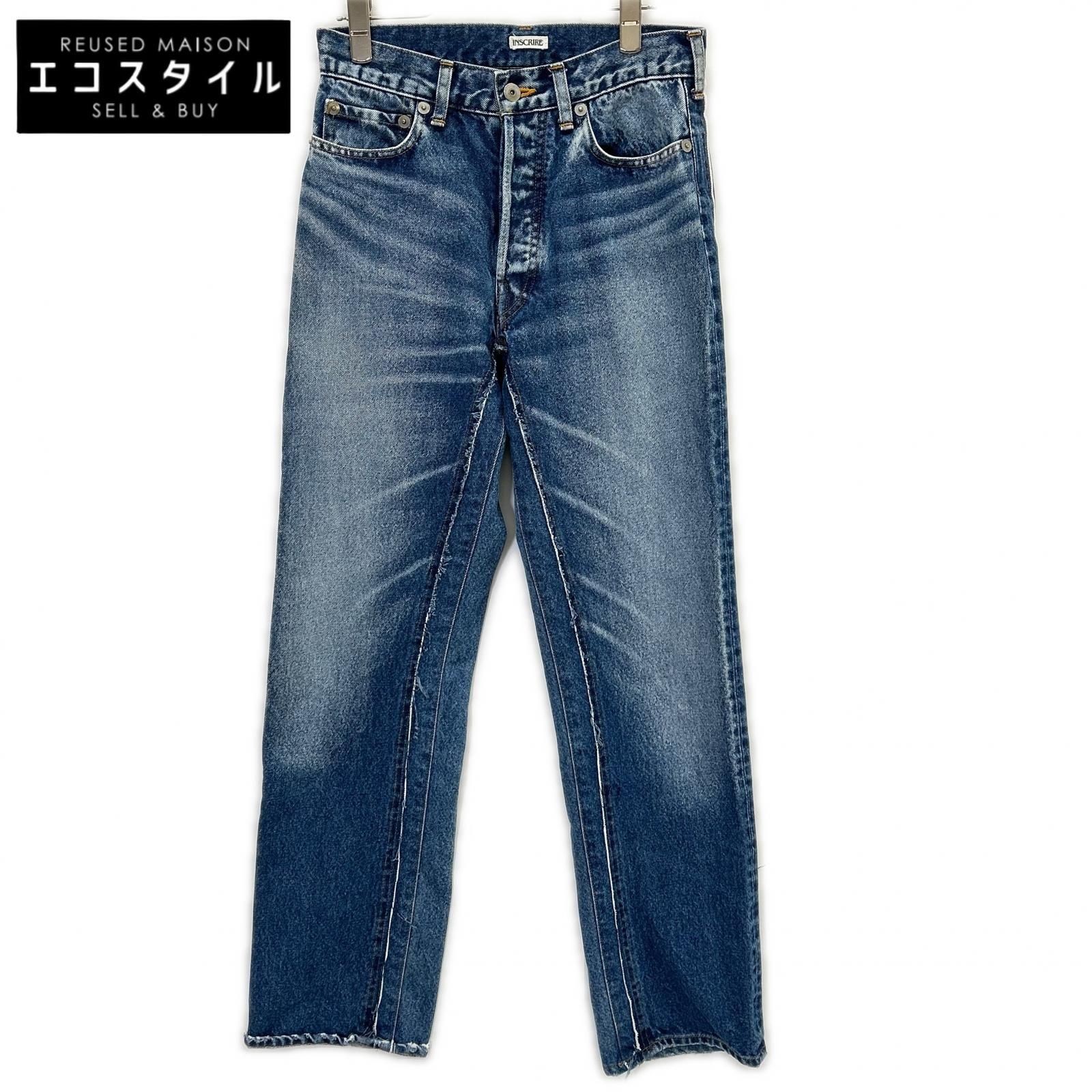 INSCRIRE　アンスクリア　ID-PT12 Streight Patch Different Denim/ストレート パッチ ディファレント デニム　29