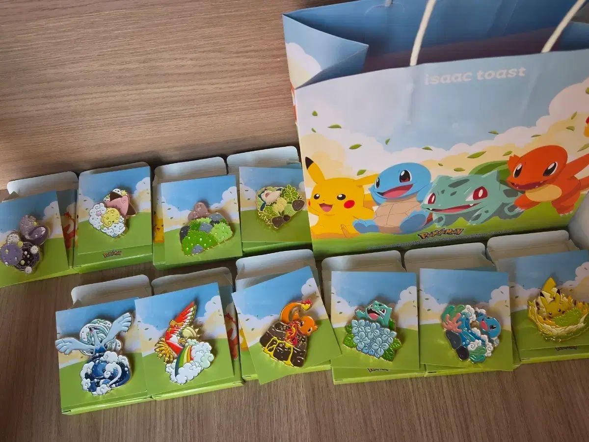 イサクトースト ポケットモンスター バッジ 10種 全種 フルセット