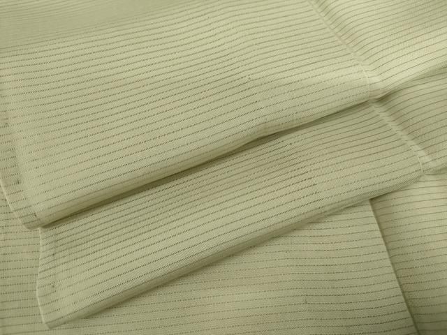 平和屋着物＊夏物　色無地　絽　女郎花色　正絹　逸品　AABI9761cs