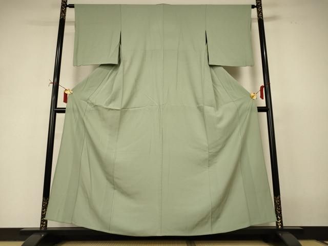 平和屋着物＊夏物　色無地　絽　柳茶色　正絹　逸品　AABI9895jd