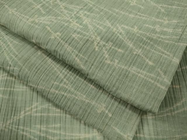 平和屋着物＊夏物　小千谷ちぢみ　松葉文　麻　逸品　CABG2303ze