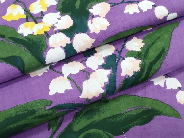 平和屋着物∴夏物　浴衣　注染　手縫い　鈴蘭　日本製　綿　逸品　CABH1224ng