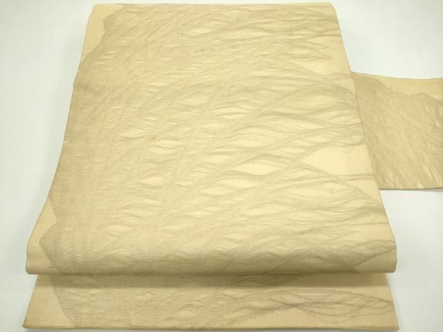 平和屋着物＊夏物　九寸名古屋帯　草木文　正絹　逸品　CABG7494rv