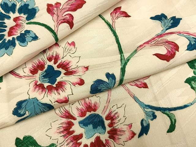 平和屋着物●上質な小紋　花唐草文　正絹　逸品　AABI1957fy
