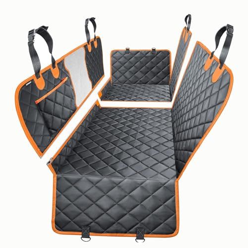 ペット用ドライブシート 防水 持ち運び 全車種汎用品 安全ベルト付き (取り外し可能, PET57)as 00dc2af8