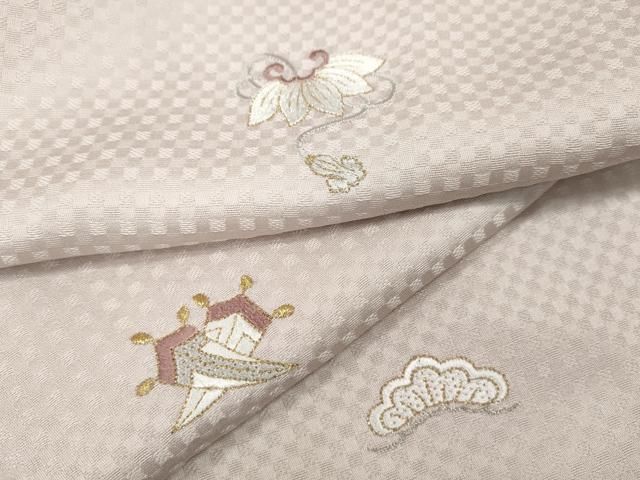 平和屋着物●上質な小紋　総刺繍　宝尽くし吉祥松文　金銀糸　正絹　逸品　CABG5533ut 28,080円