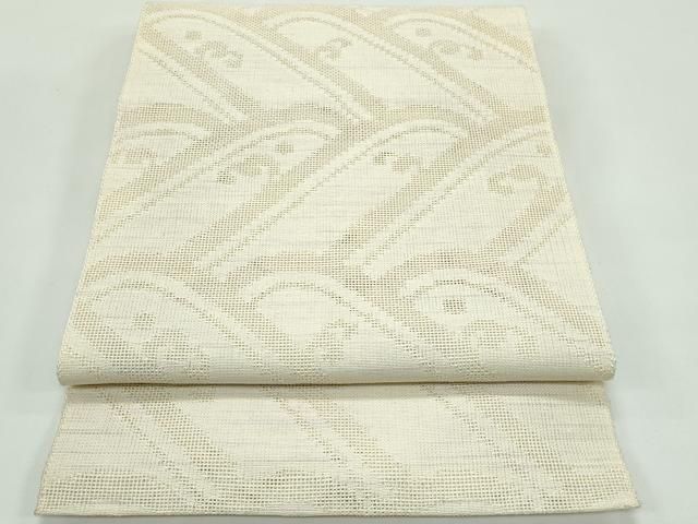 平和屋着物＊夏物　八寸名古屋帯　立波文　正絹　逸品　CABG7336rv