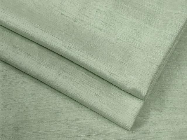 平和屋着物●結城紬 色無地 裏葉柳色 正絹 逸品 CABG0386yc