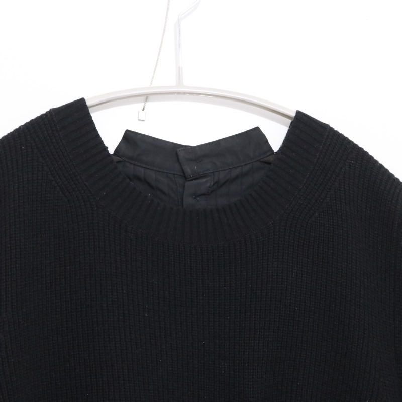 sacai サカイシフォンツイルバックプリーツニット 中古A】サイズ 3 サカイ バック プリーツ ハイブリッド ニット プル