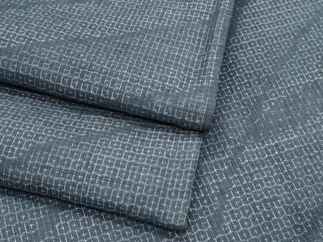 平和屋着物●本場結城紬　80亀甲　吉祥文　ロング丈　正絹　逸品　CABG8530th