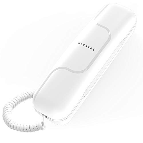 ALCATEL (アルカテル) T06 電話機 シンプル 固定電話機 ビジネスフォン 電源不要 コンパクト 小型 卓上 壁掛け アナログ回線 受付/オフィス/家庭用 ホワイト″mn 34c52244