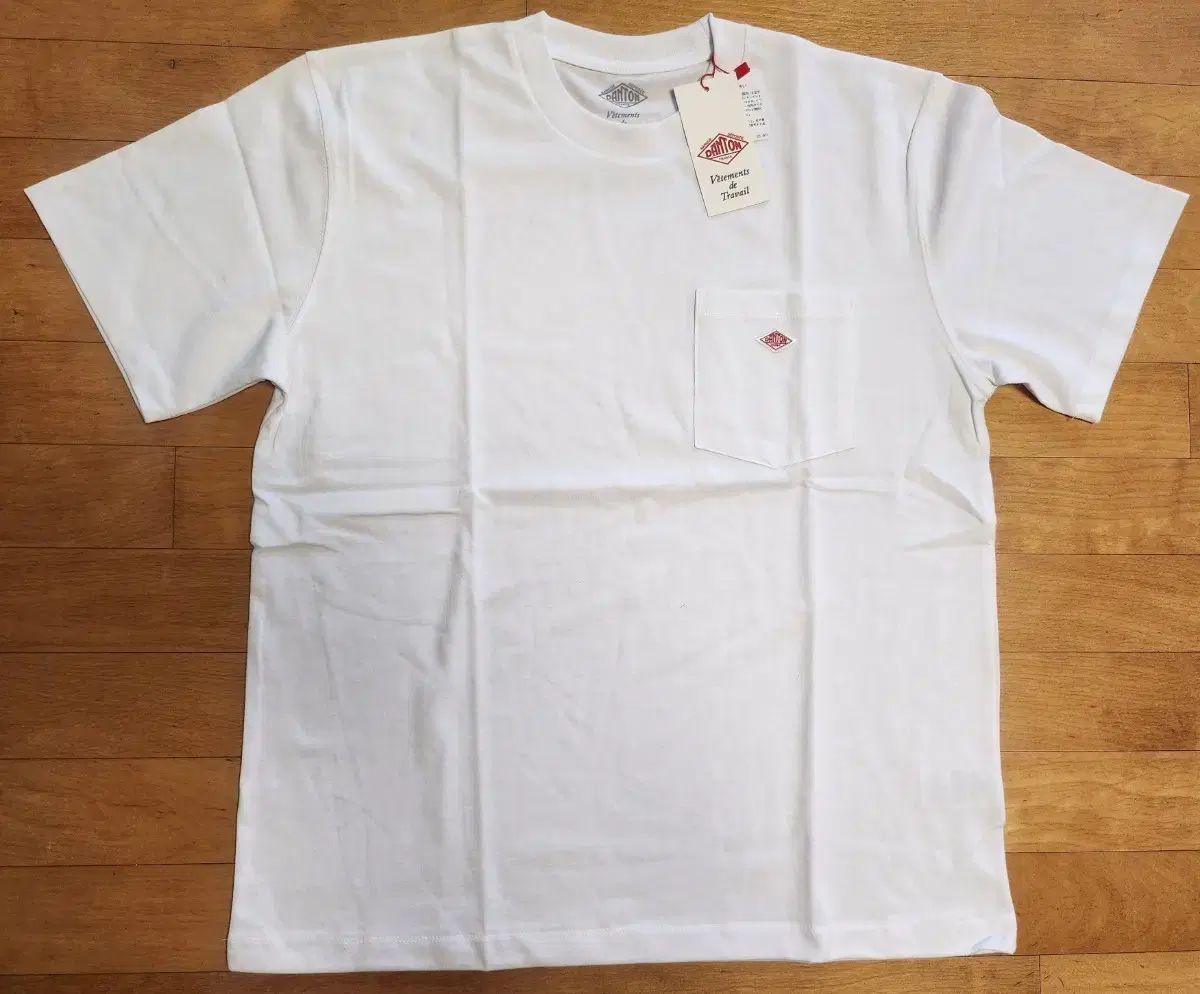 新品 ダントン 白 ポケット 半袖Tシャツ M