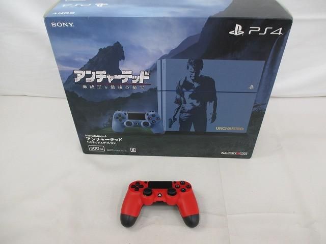 【優良品】 ゲーム プレイステーション4 PS4本体 CUH-1200A アンチャーテッド リミテッドエディション コントローラー2点・周辺機器付き