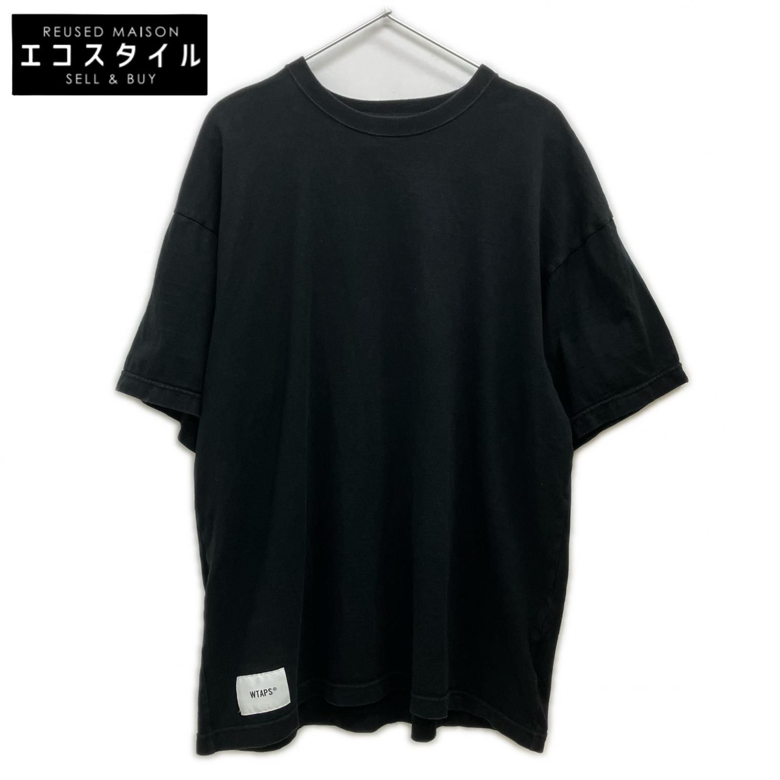 (W)TAPS　ダブルタップス　25SS ブラック コットン100 S/S EX-COLLECTION Tシャツ　X04