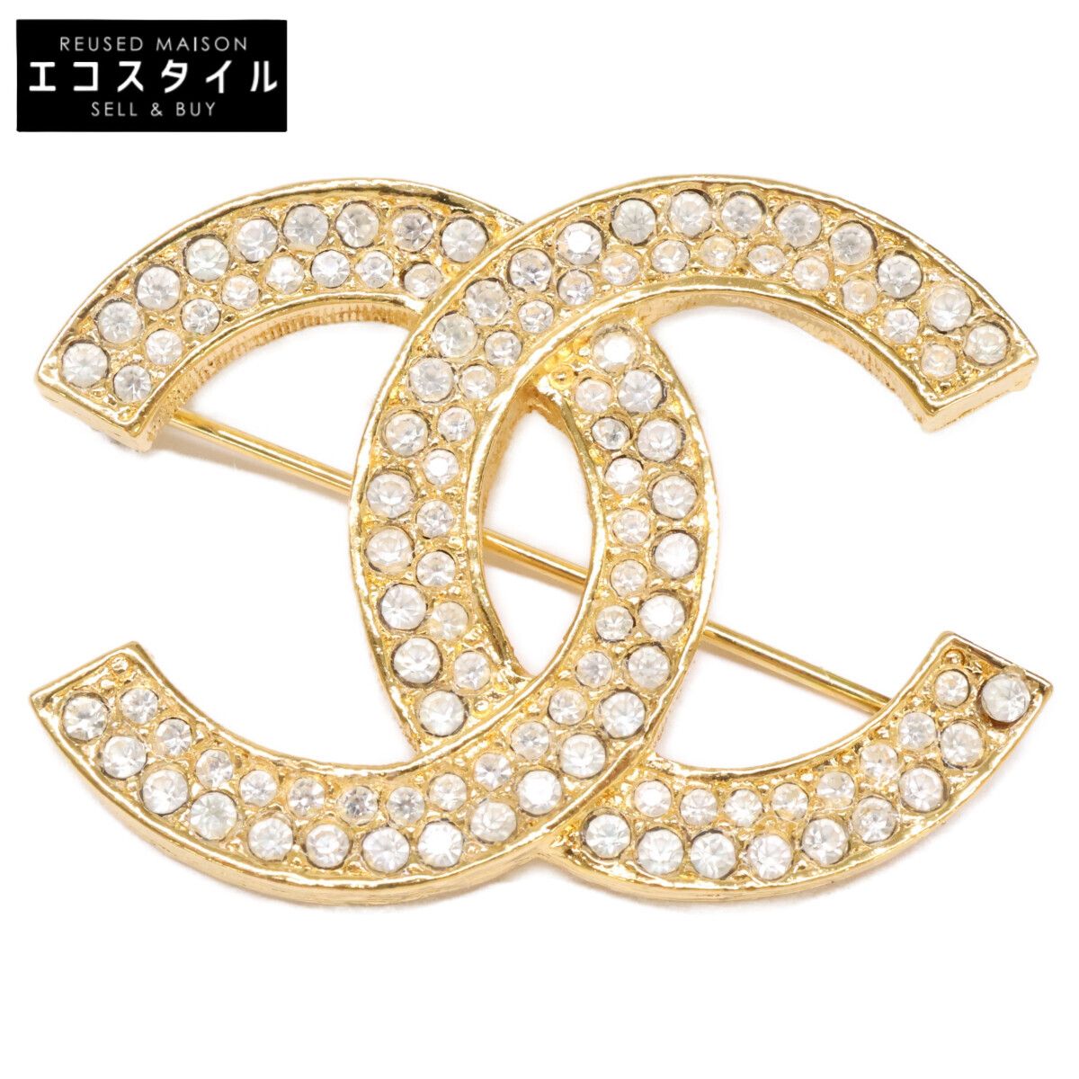 CHANEL　シャネル　ヴィンテージ ココマーク ラインストーン