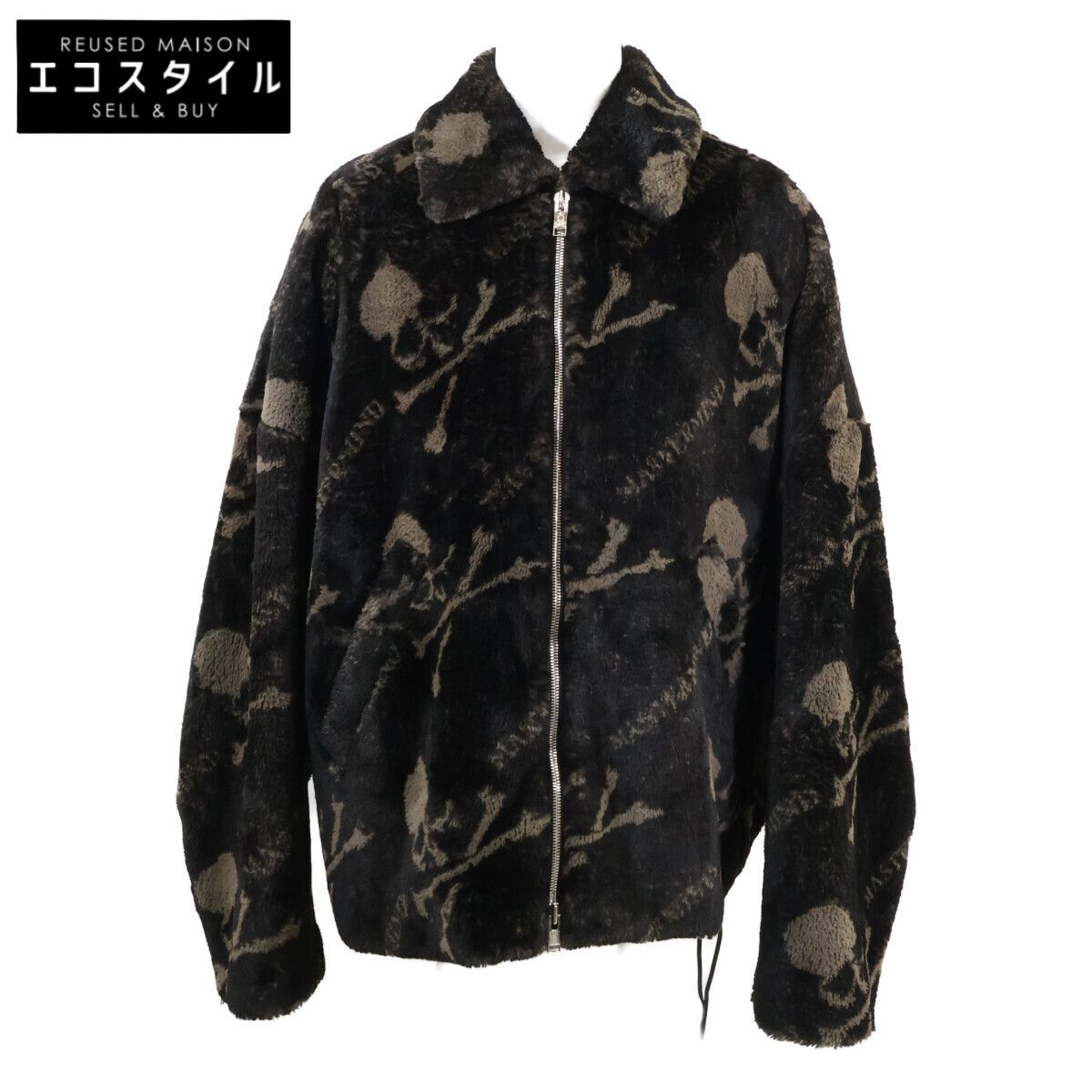 mastermind　マスターマインド　【美品】MJ22E09-BL025 FAUX FUR ZIP JACKET スカル ジップアップ ファージャケット　XL