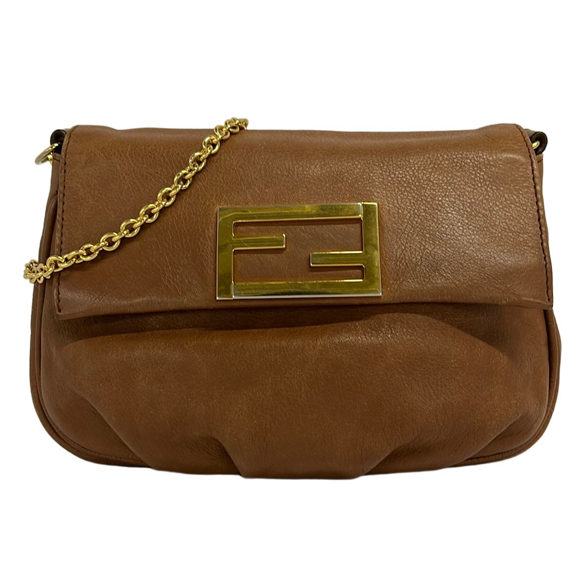 FENDI(フェンディ) ショルダーバッグ - 8M0276 ブラウン チェーン