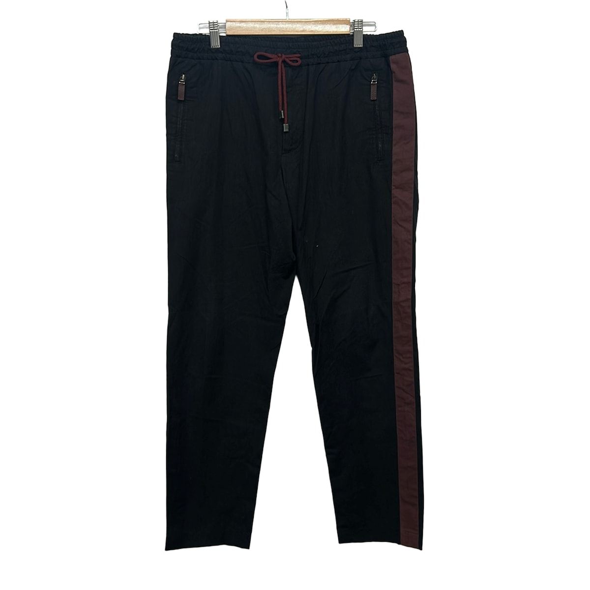 DOLCE&GABBANA(ドルチェアンドガッバーナ) パンツ サイズ48 M メンズ美品 - 黒×パープル フルレングス/ストライプ 8,470円