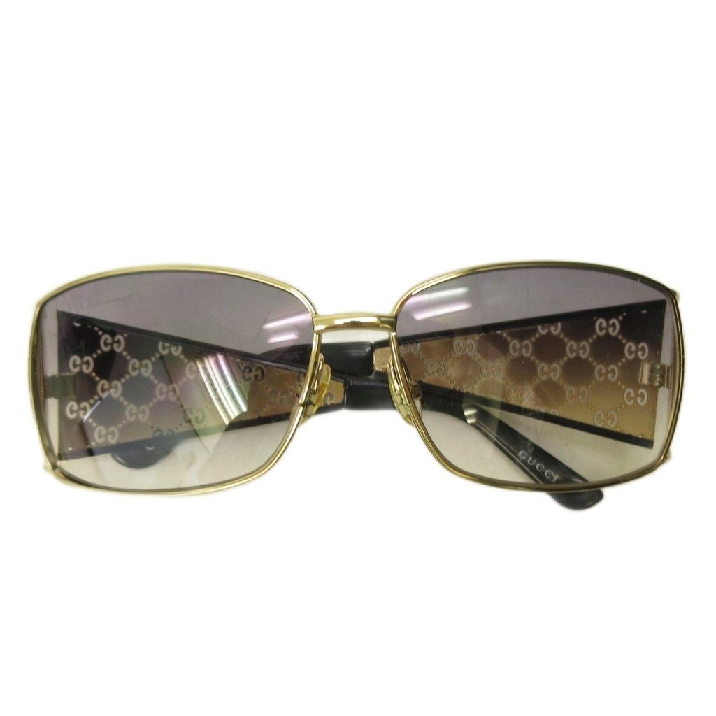 グッチ GUCCI サングラス アイウェア スクエア メタル GG柄 63□14 ゴールドカラー 2832/S 0605