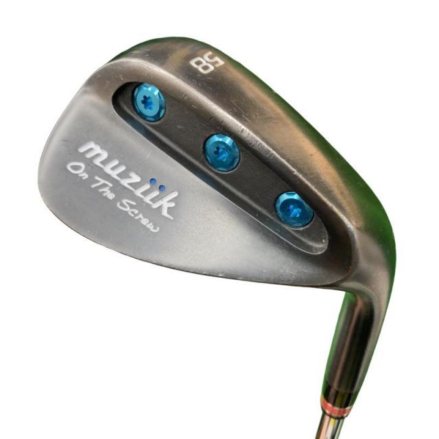 【中古】 muziik On The Screw ウェッジ ブラック 58° ウェッジ WG リシャフト (フレックスその他) メンズ 男性用 右利き 右用 Cランク ゴルフクラブ