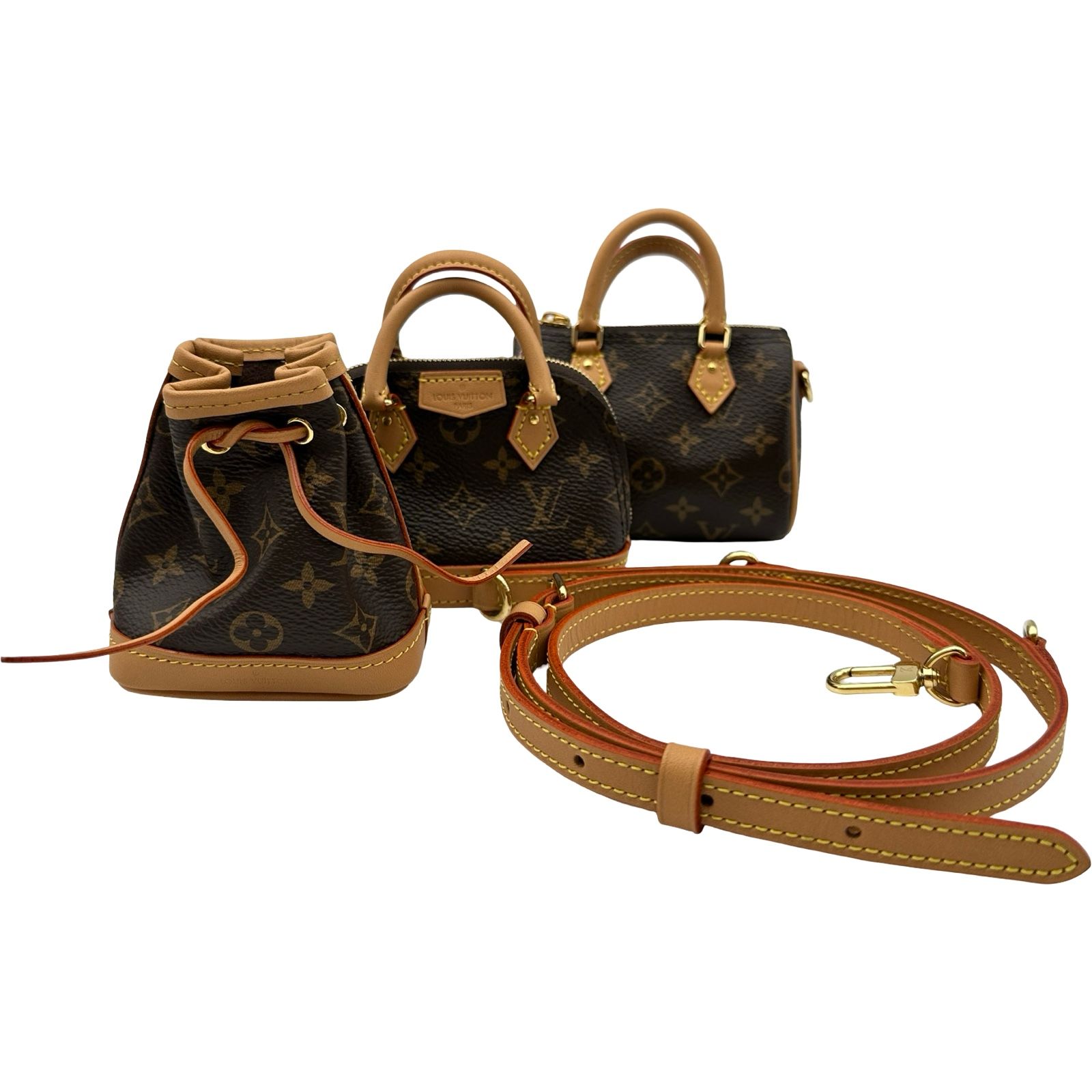 ルイ・ヴィトン LOUIS VUITTON トリオ・ミニアイコン M81081 ブラウン モノグラムキャンバス レディース ショルダーバッグ