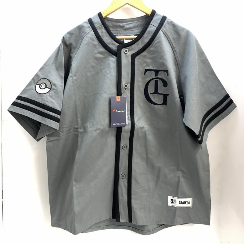 【中古】Fanatics 読売ジャイアンツ ポケモン特別企画 ベースボールシャツ L グレー ファナティクス[92]