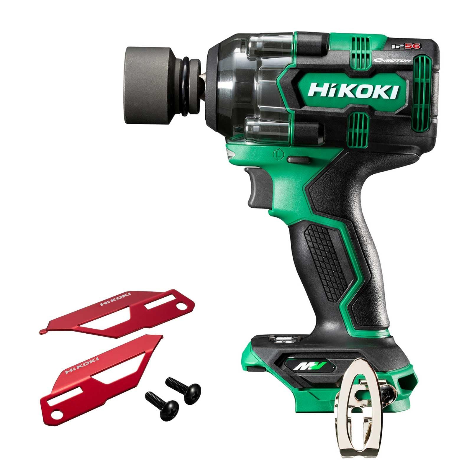☆新品☆HiKOKI(ハイコーキ) 36V充電式インパクトレンチ WR36DH(NN) + カラープレート(シグナルレッド) セット 66a5caab