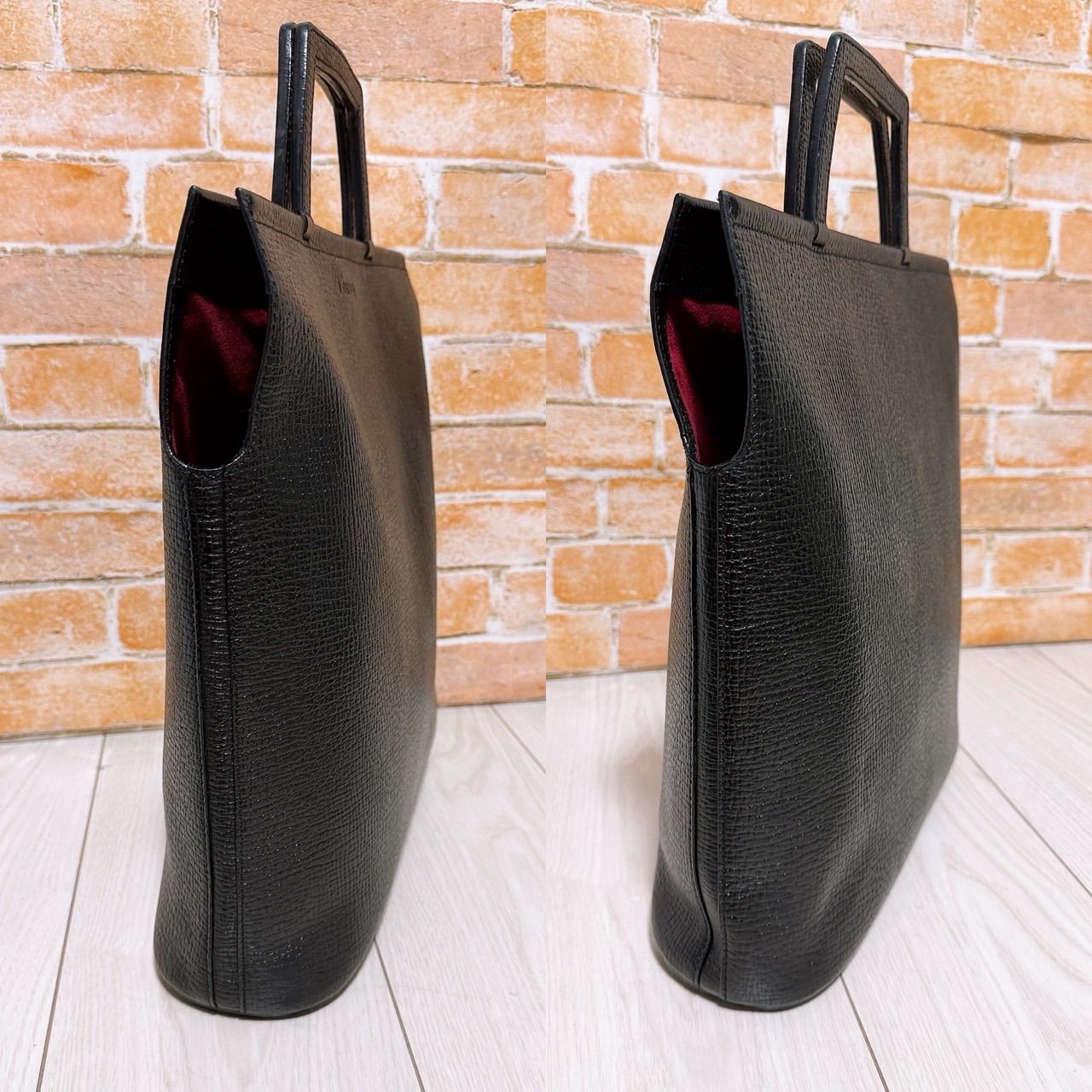 超美品)LOEWE(ロエベ)トートバッグ レザー ブラック - メルカリ