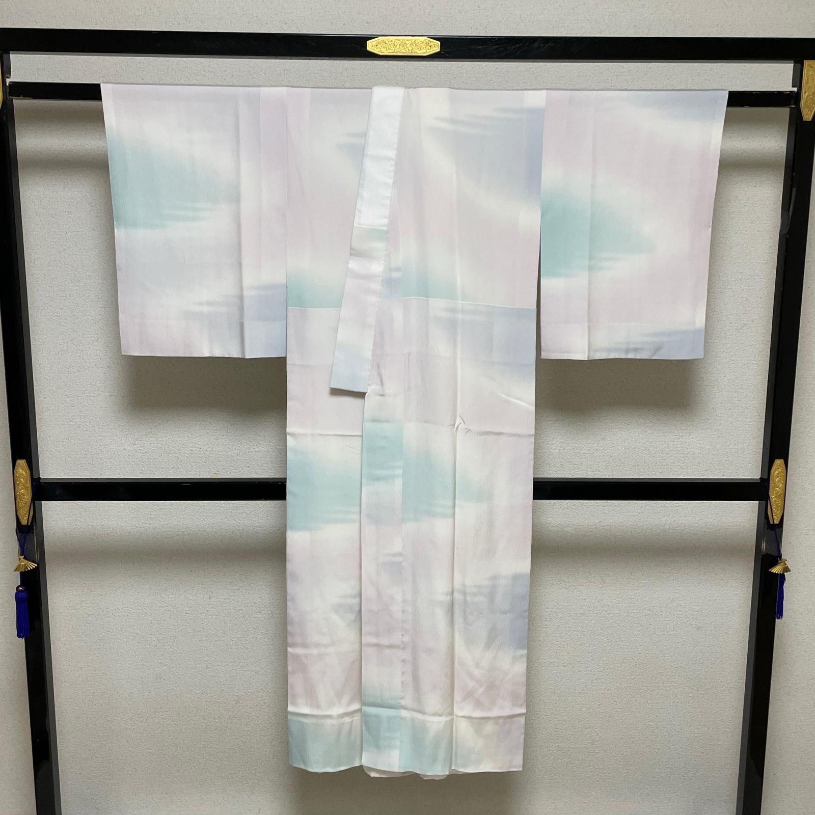 長襦袢 美しい暈し染 パステルカラー 着物 正絹 X-3272