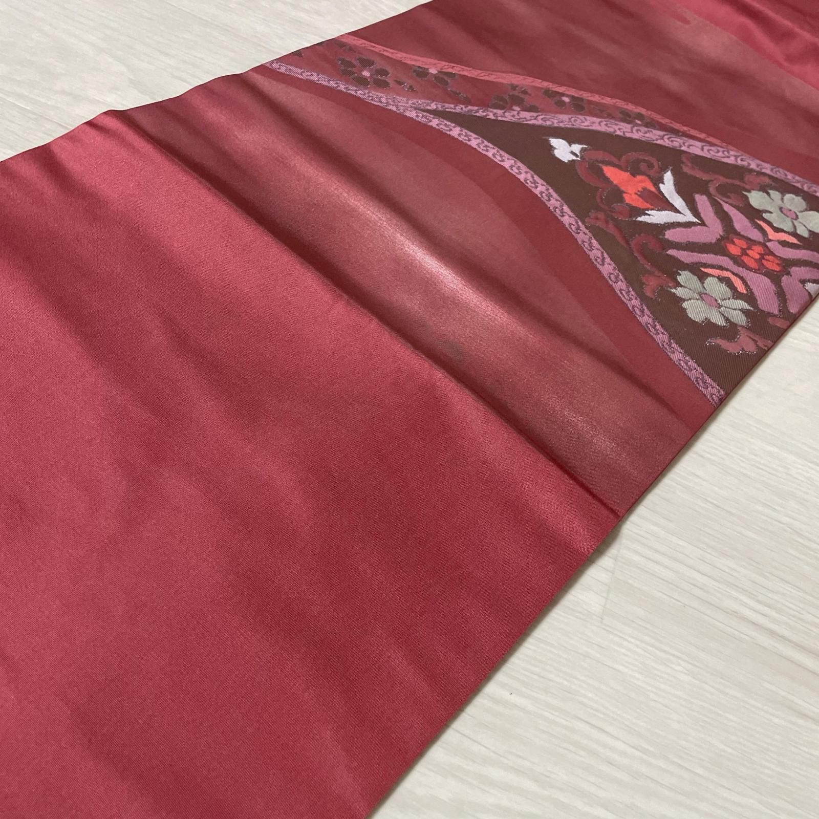 名古屋可愛い花模様 九寸 正絹 着物 X-3280 名古屋可愛い花模様 九寸 正絹 着物 X-3280