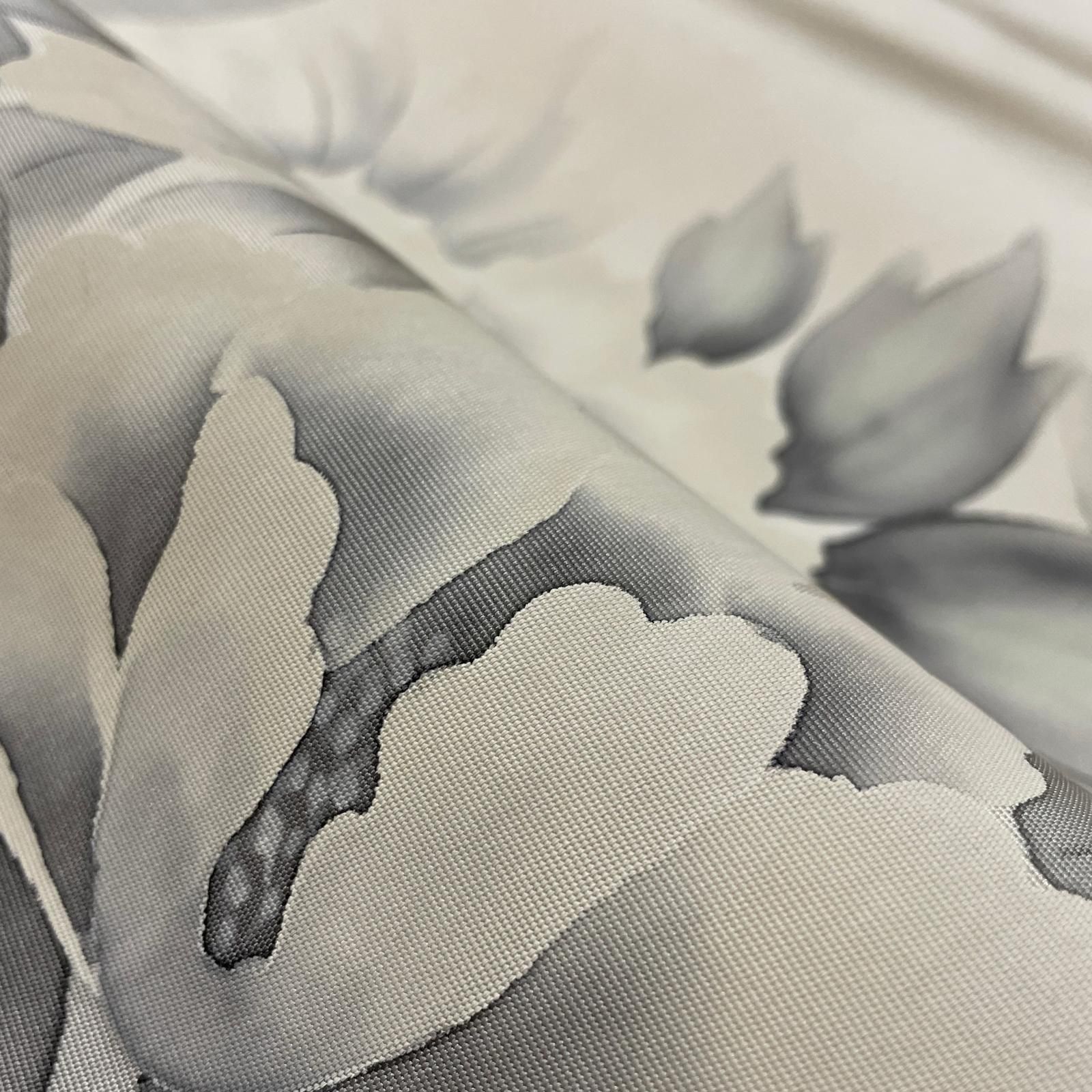 作家物 名古屋帯 塩瀬 墨書きの花模様 九寸 正絹 着物 X-3285