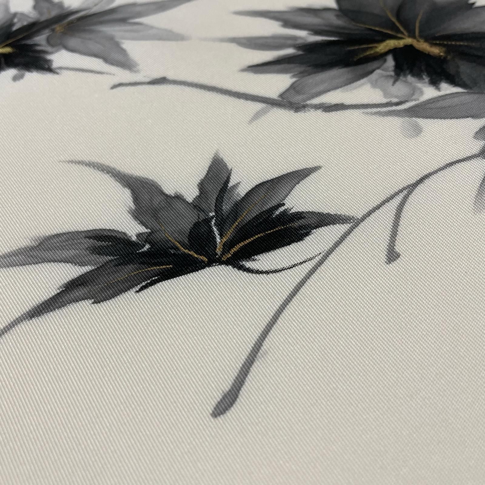 作家物 名古屋帯 塩瀬 墨書きの上品な花模様 九寸 正絹 着物 X-3303