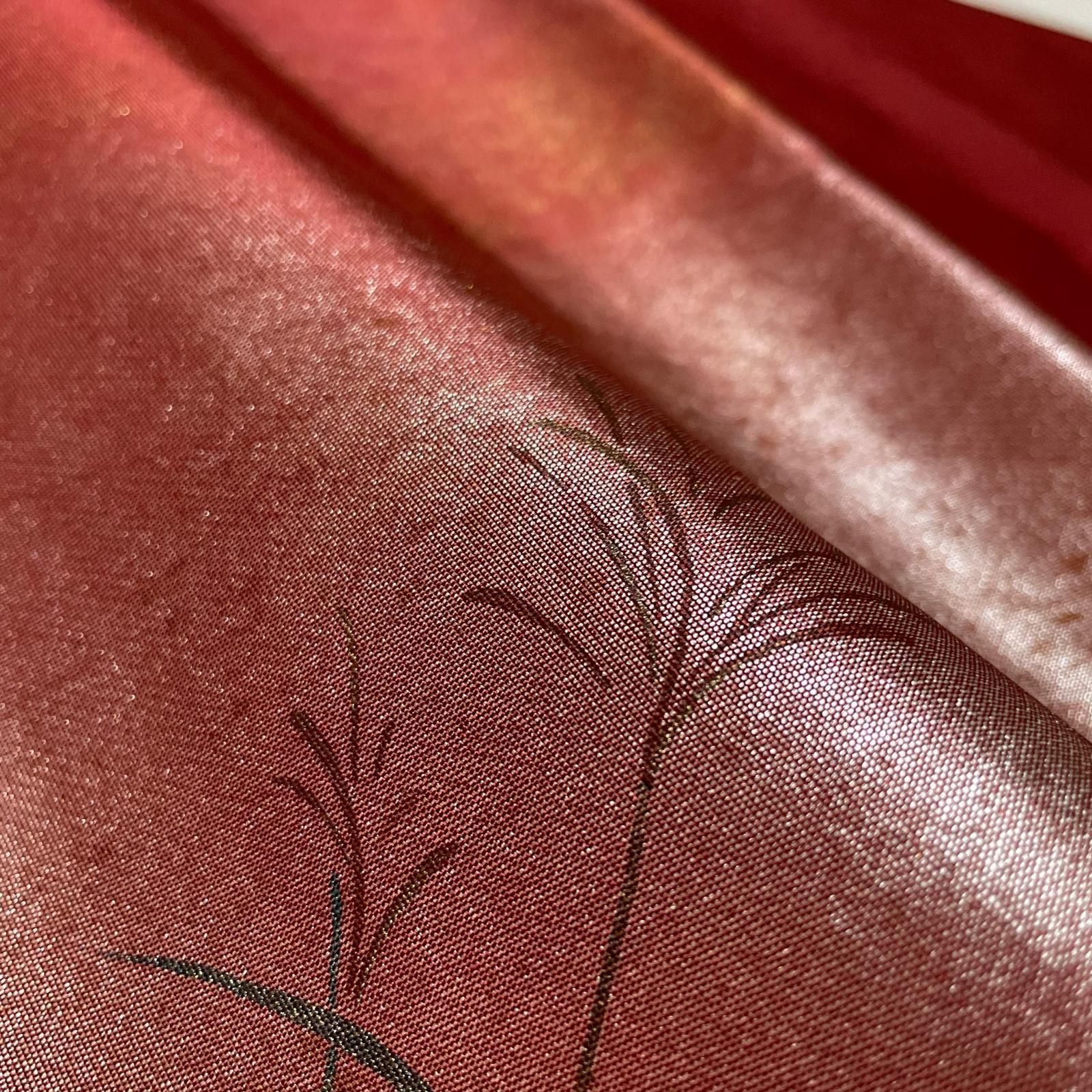 名古屋帯 引き箔 鳥の刺繍 九寸 正絹 着物 X-3306 名古屋帯 引き箔 鳥の刺繍 九寸 正絹 着物 X-3306