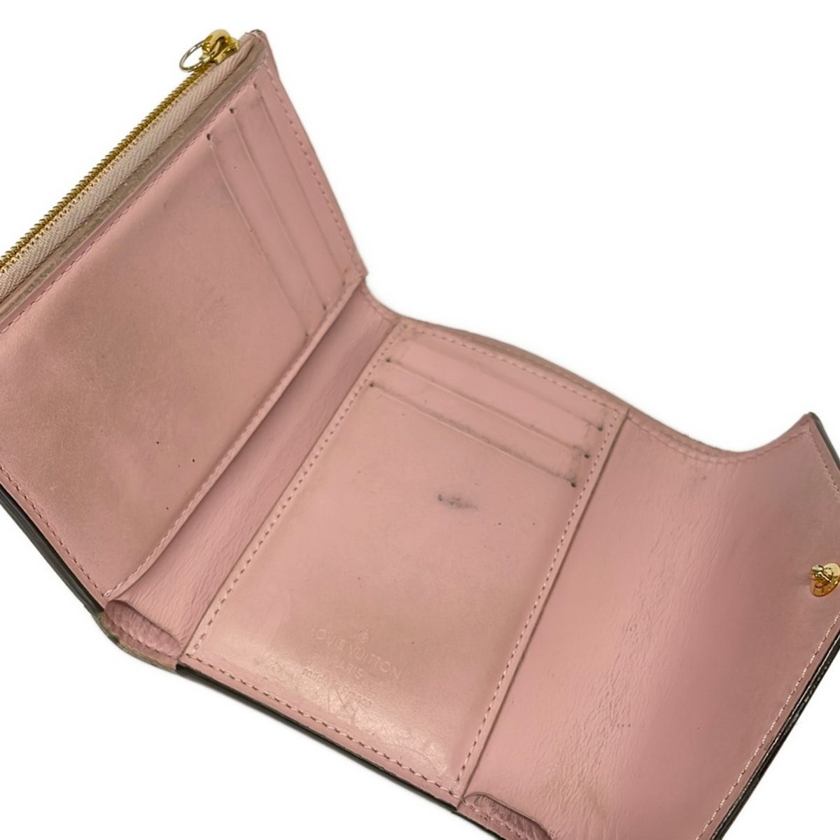 LOUIS VUITTON(ルイヴィトン) 3つ折り財布 モノグラムヴェルニ ポルトフォイユヴィクトリーヌ M62428 ローズバレリーヌ レザー