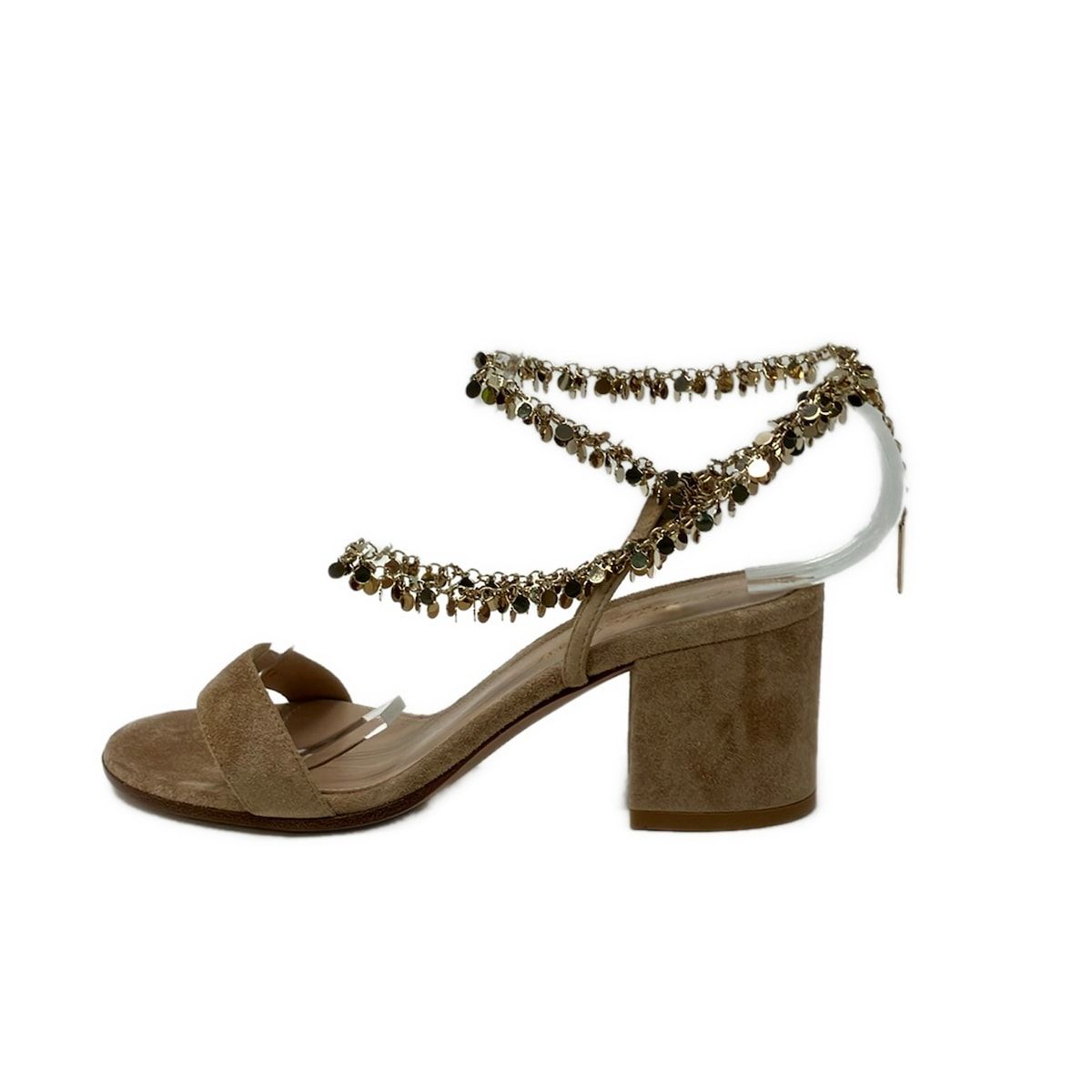 Gianvito Rossi(ジャンヴィト・ロッシ) サンダル 35 1/2 レディース - ベージュ チェーンストラップ