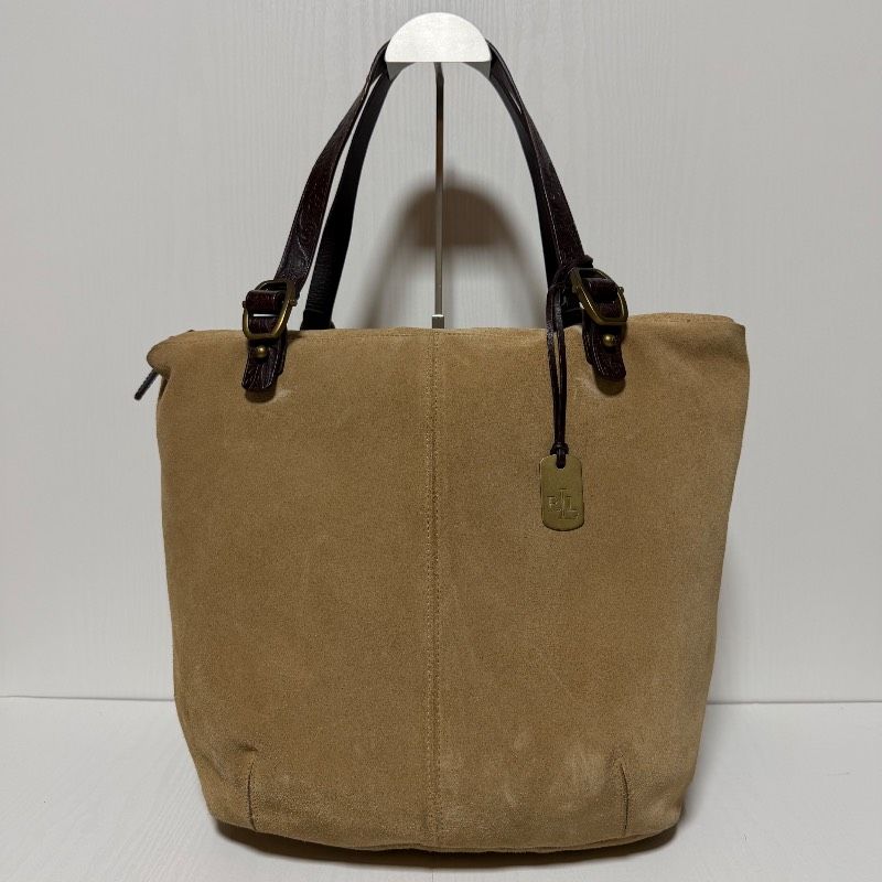 LAUREN RALPH LAUREN ローレンラルフローレン トートバッグ ベージュ スエード レザー 肩掛け B636
