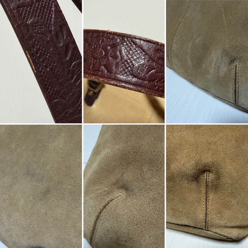 LAUREN RALPH LAUREN ローレンラルフローレン トートバッグ ベージュ スエード レザー 肩掛け B636