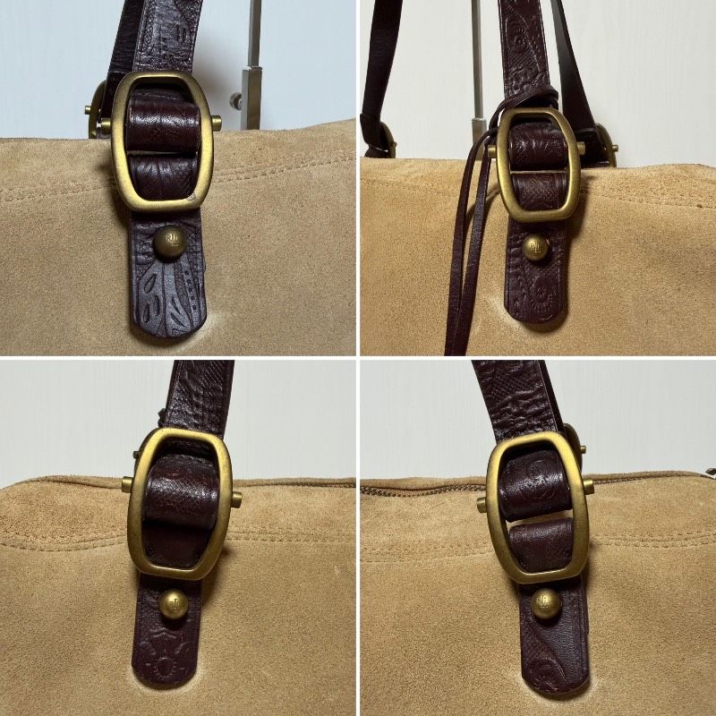 LAUREN RALPH LAUREN ローレンラルフローレン トートバッグ ベージュ スエード レザー 肩掛け B636