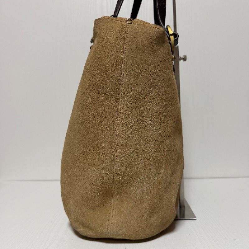 LAUREN RALPH LAUREN ローレンラルフローレン トートバッグ ベージュ スエード レザー 肩掛け B636