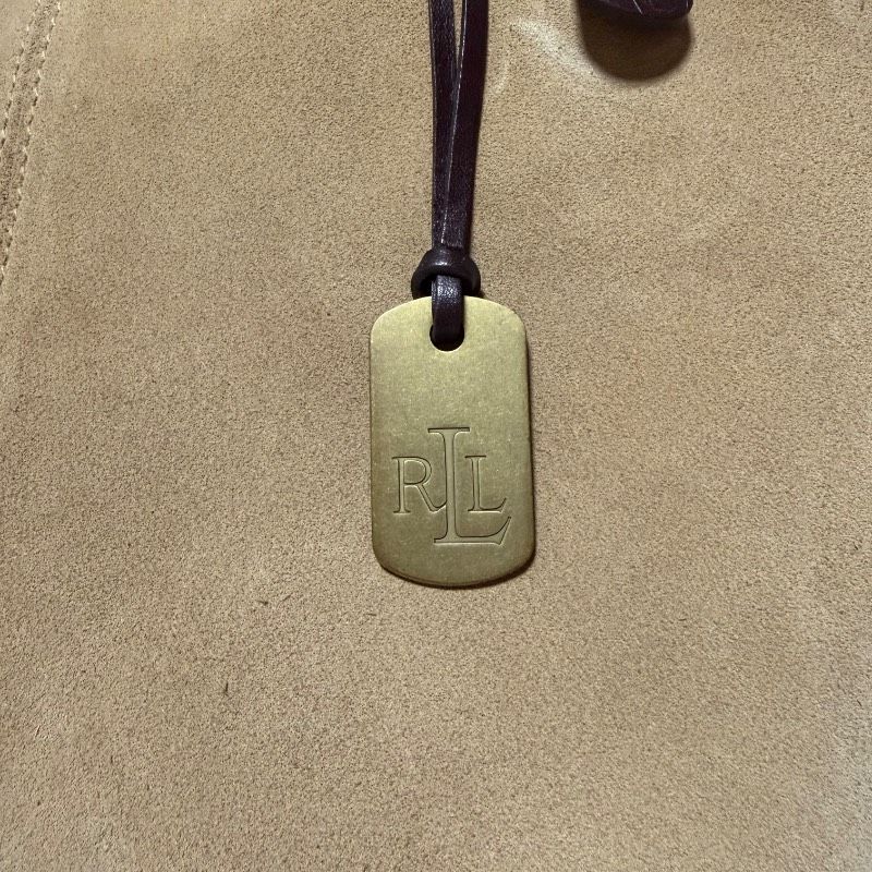 LAUREN RALPH LAUREN ローレンラルフローレン トートバッグ ベージュ スエード レザー 肩掛け B636