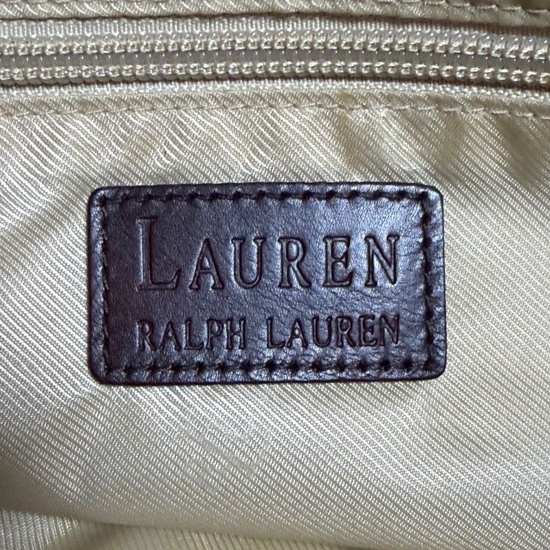 LAUREN RALPH LAUREN ローレンラルフローレン トートバッグ ベージュ スエード レザー 肩掛け B636