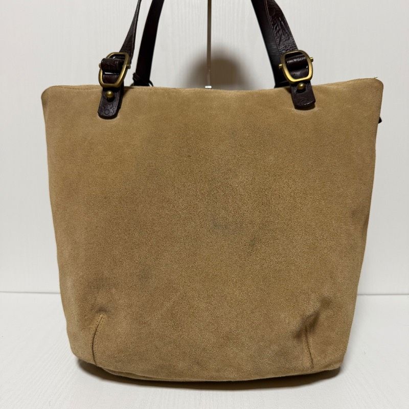 LAUREN RALPH LAUREN ローレンラルフローレン トートバッグ ベージュ スエード レザー 肩掛け B636