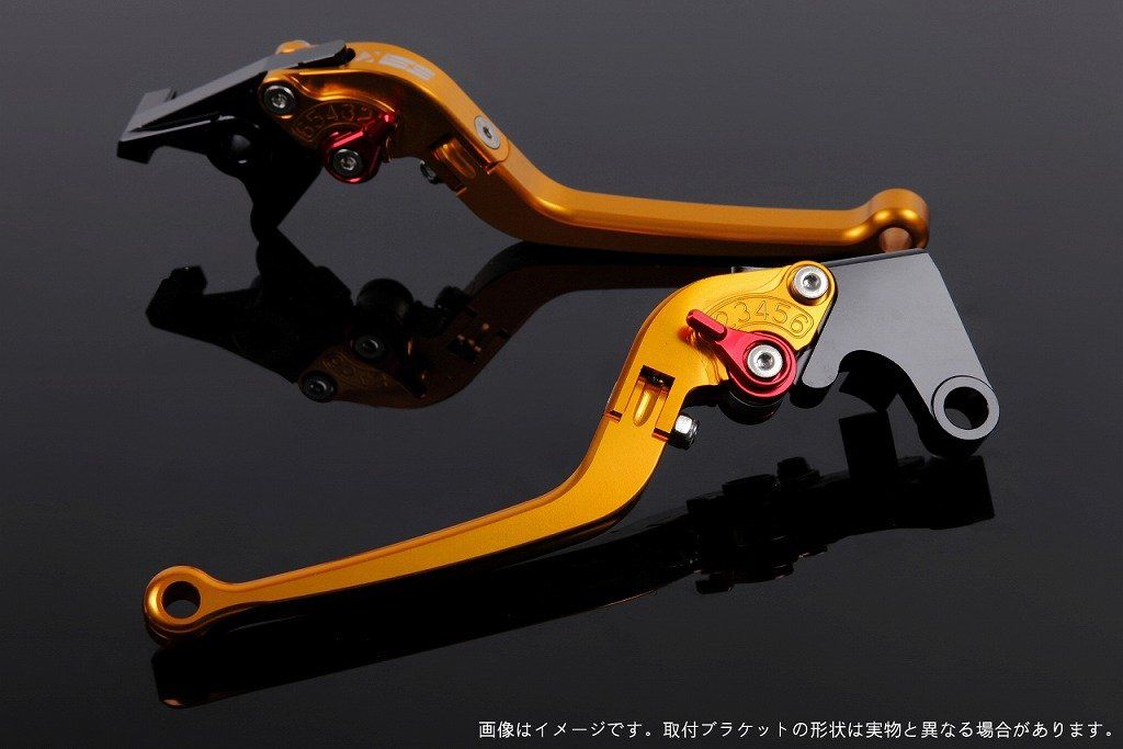 特価商品 SSK 可倒式アジャストレバー クラッチ&ブレーキセット レバー本体::ゴールド アジャスト:レッド (YZF-R25/YZF-R3 2015-)(MT-25/MT-03 2016-) YA0405697-RD