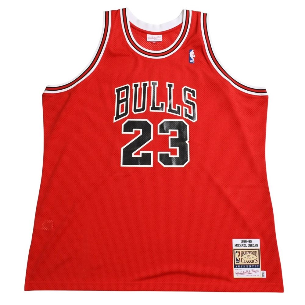 新品同様 Mitchell & Ness ミッチェル&ネス シカゴ ブルズ ゲームジャージ サイズ56(3XL) マイケル ジョーダン 1988-89 レッド 中古 4a002265