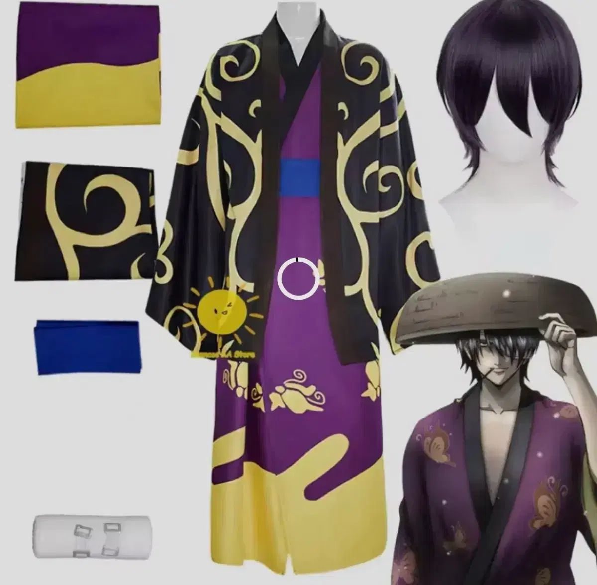 銀魂 高杉 コスプレ 衣装＋ウィッグ