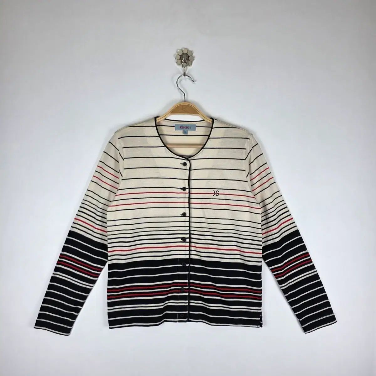 KENZO ケンゾー シグネチャー ロゴ バイカラー カーディガン