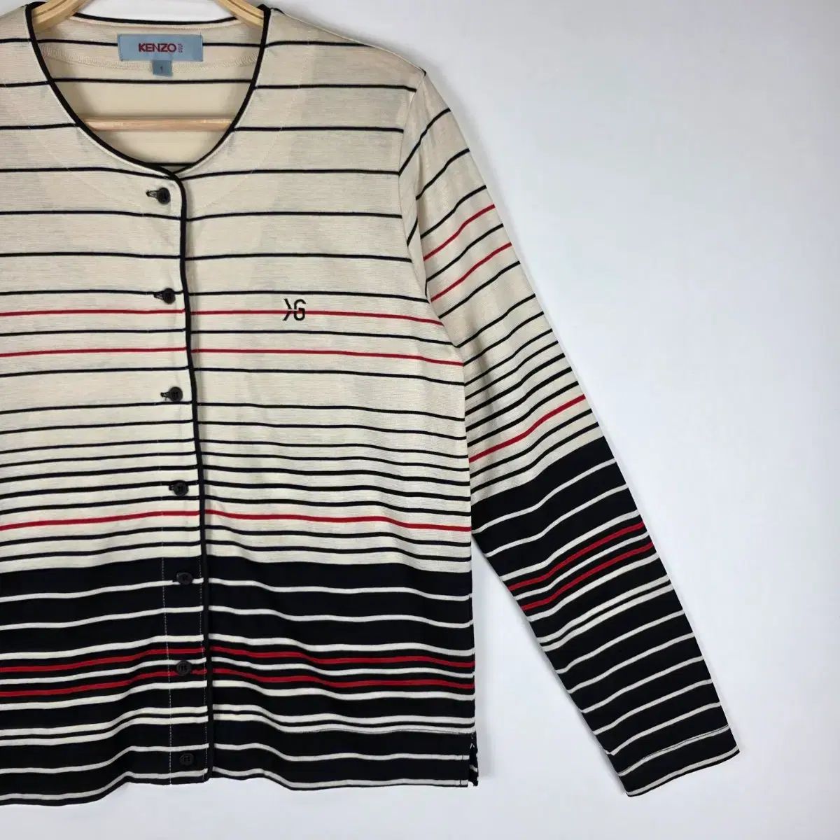 KENZO ケンゾー シグネチャー ロゴ バイカラー カーディガン